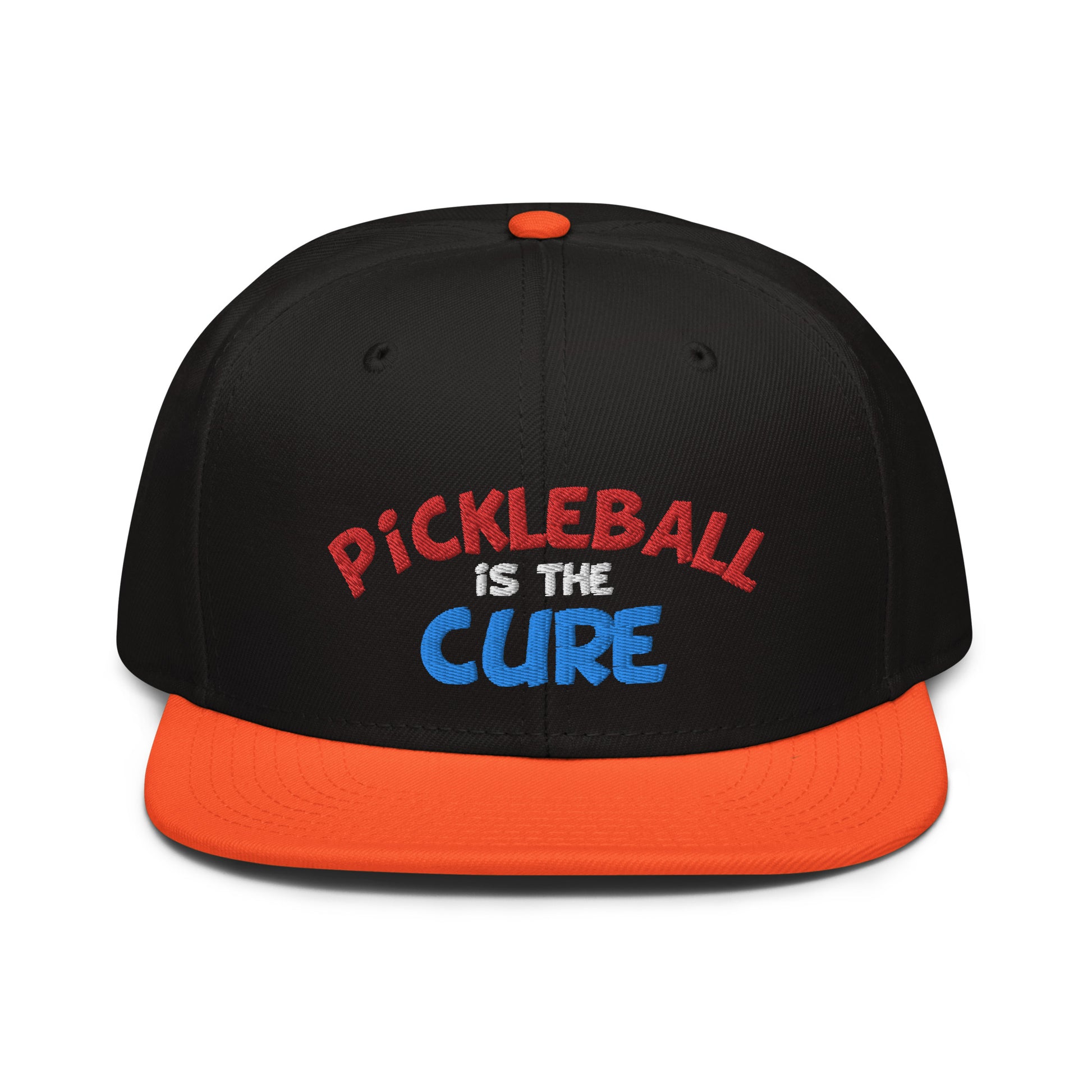 Snapback Hat - "Pickleball is the Cure" - DocDink.com