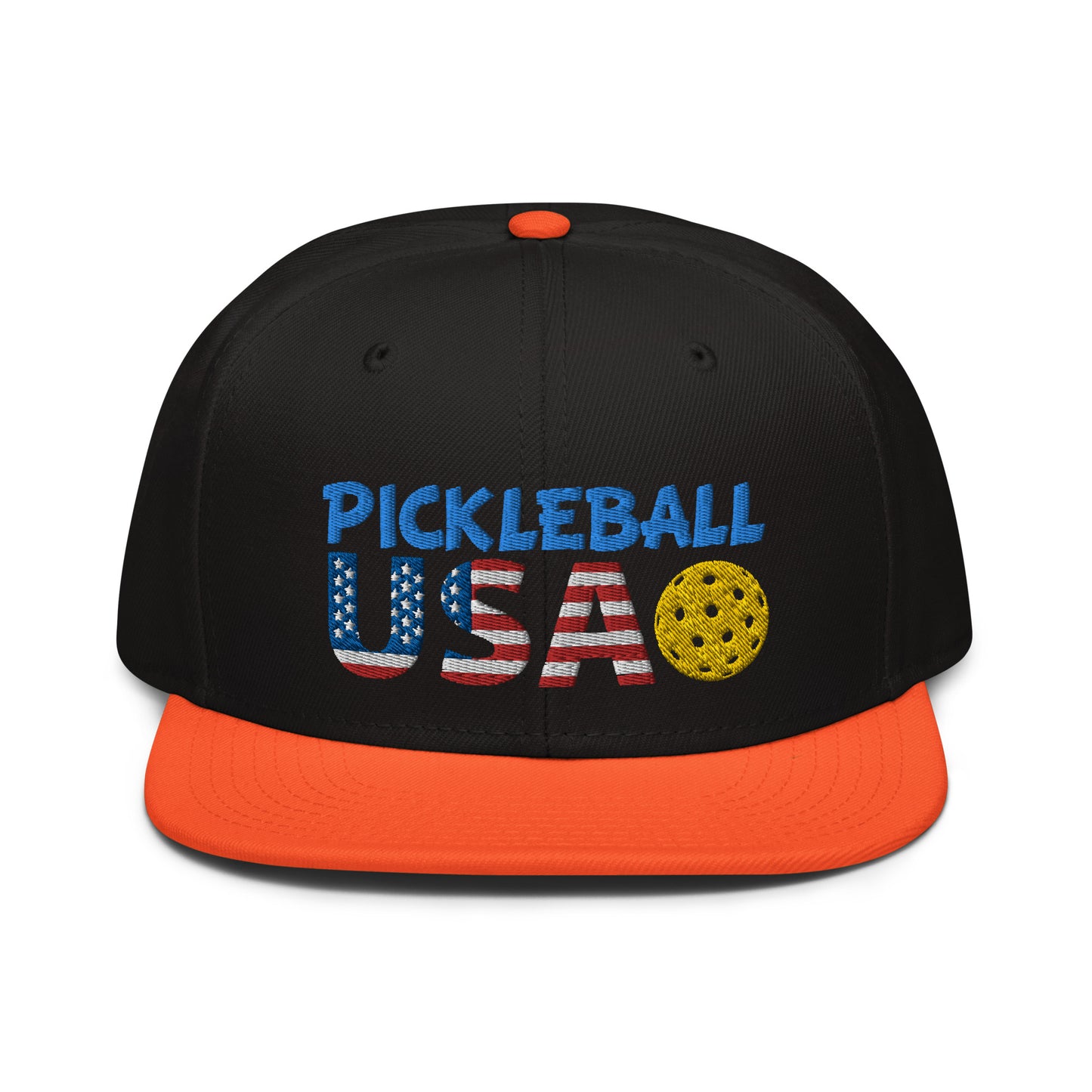 Snapback Hat - "Pickleball USA" + ball - DocDink.com