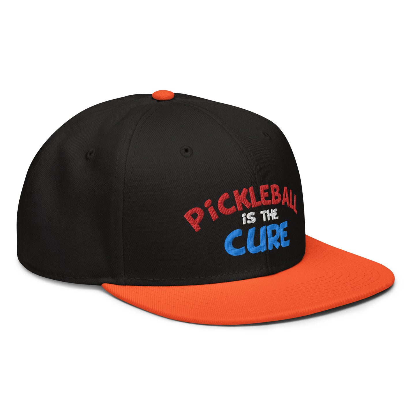 Snapback Hat - "Pickleball is the Cure" - DocDink.com