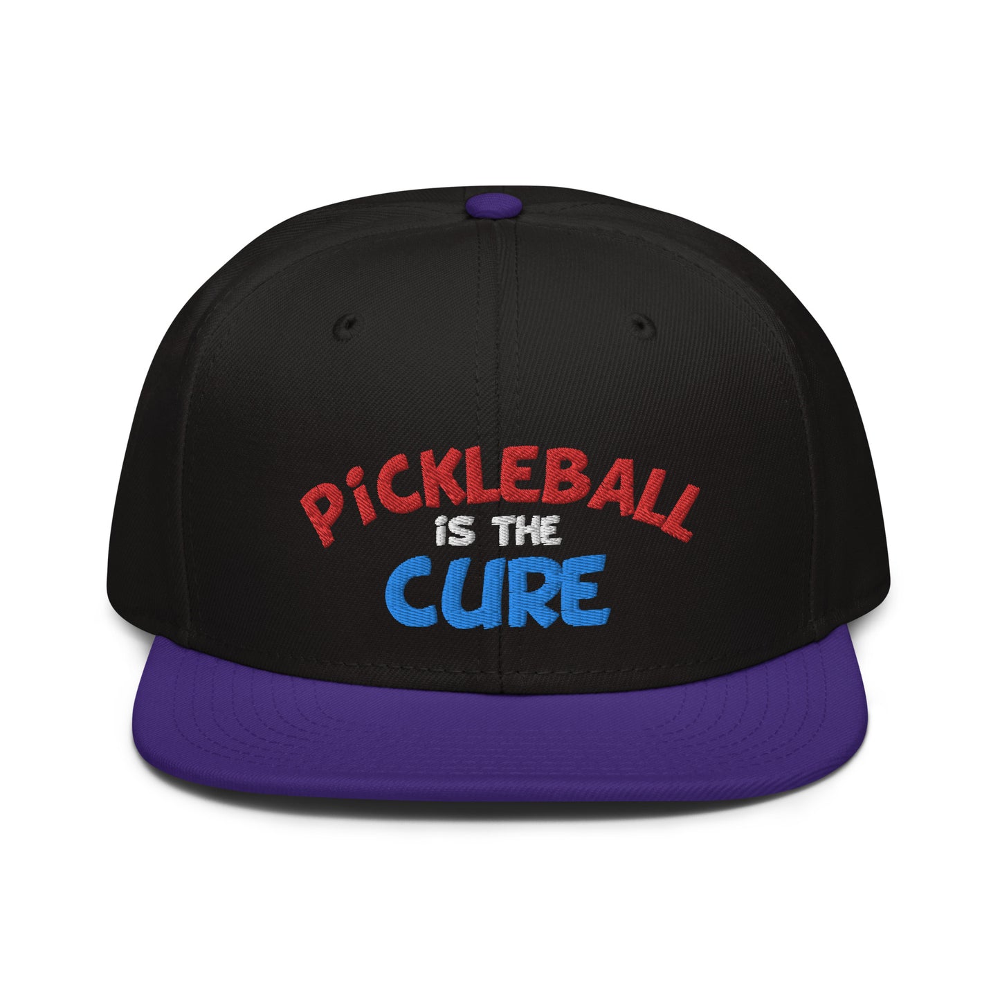 Snapback Hat - "Pickleball is the Cure" - DocDink.com