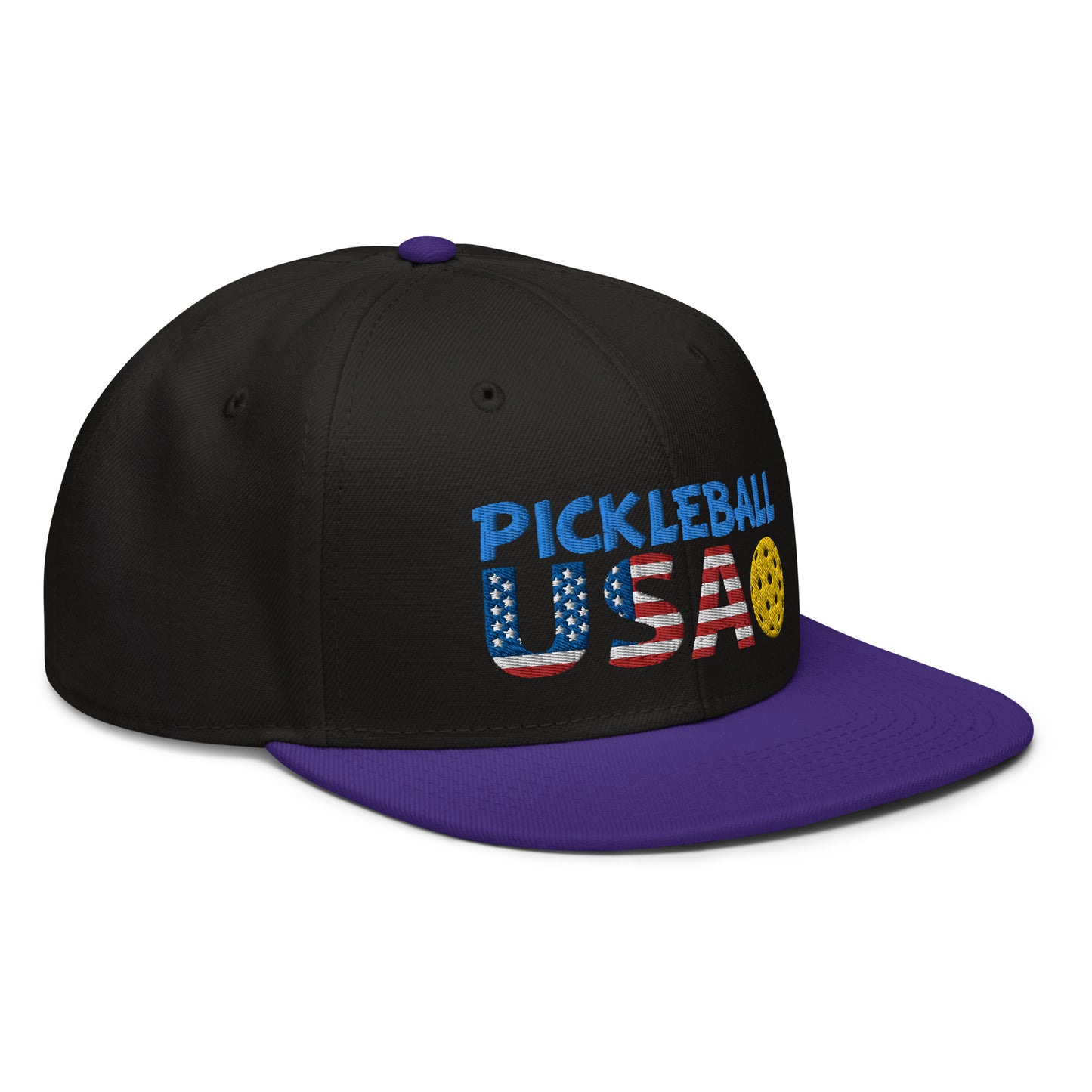 Snapback Hat - "Pickleball USA" + ball - DocDink.com