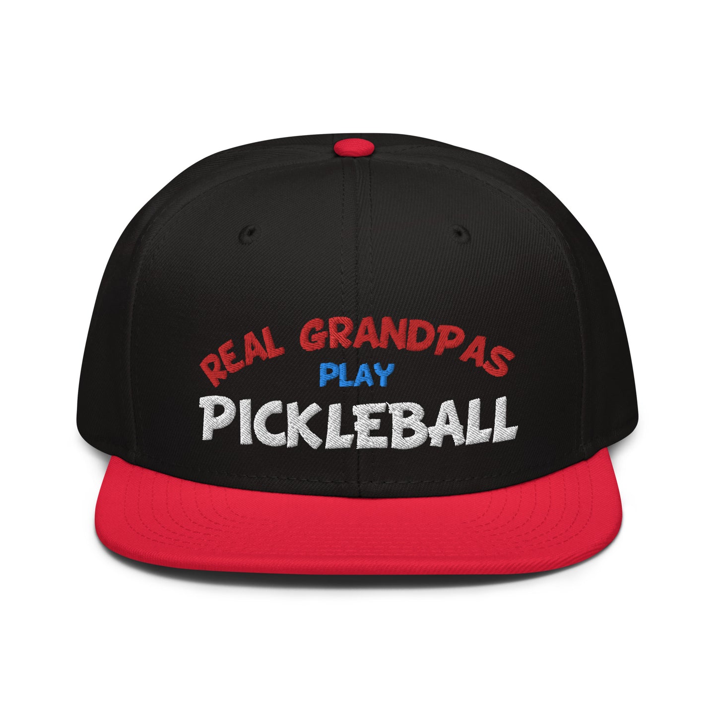 Snapback Hat - "REAL Grandpas Play Pickleball" - DocDink.com