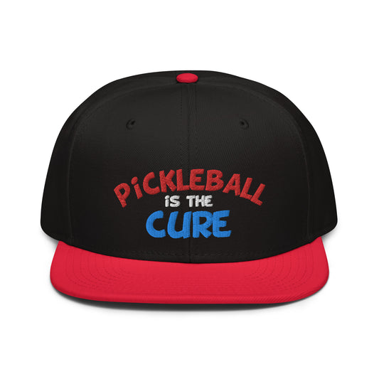 Snapback Hat - "Pickleball is the Cure" - DocDink.com