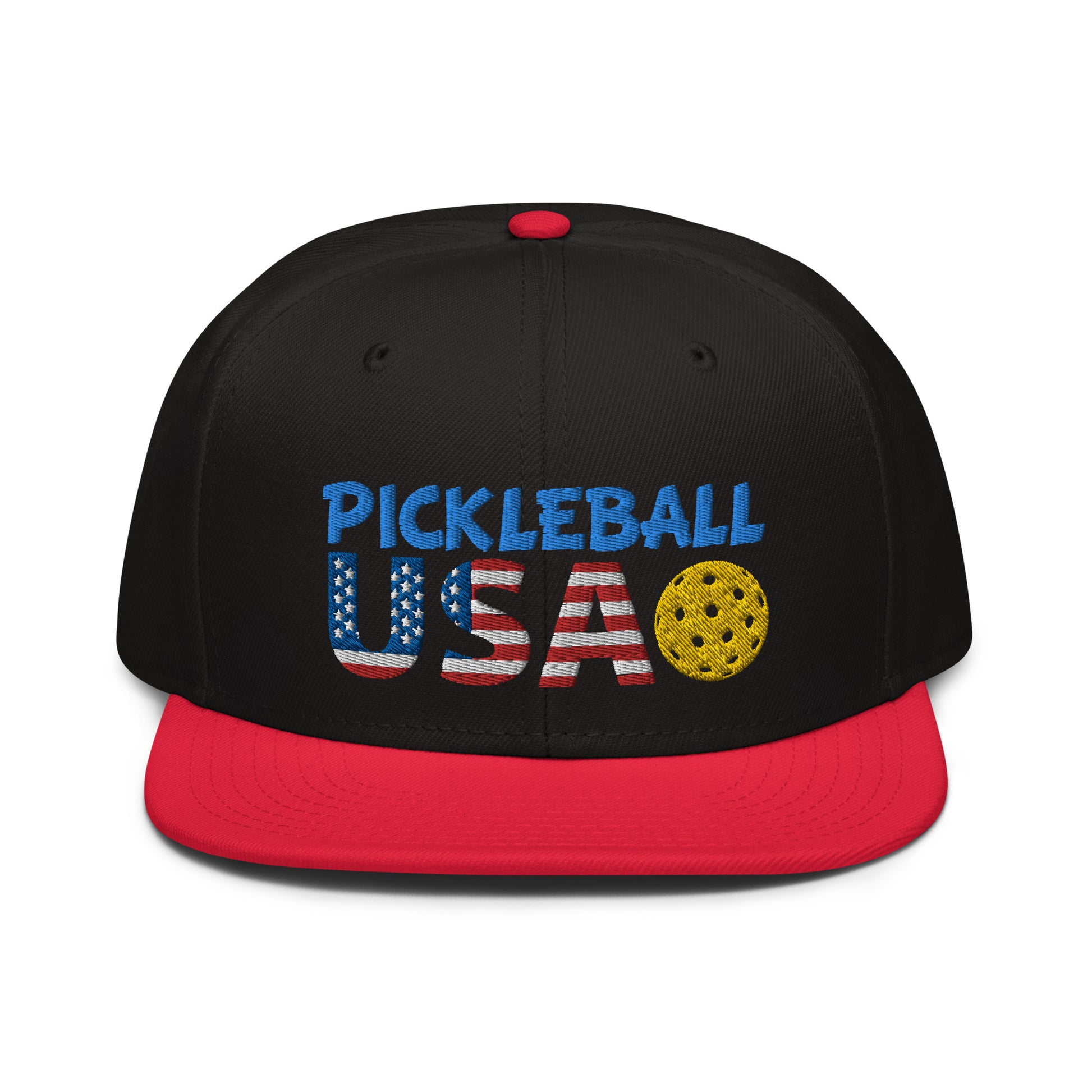 Snapback Hat - "Pickleball USA" + ball - DocDink.com