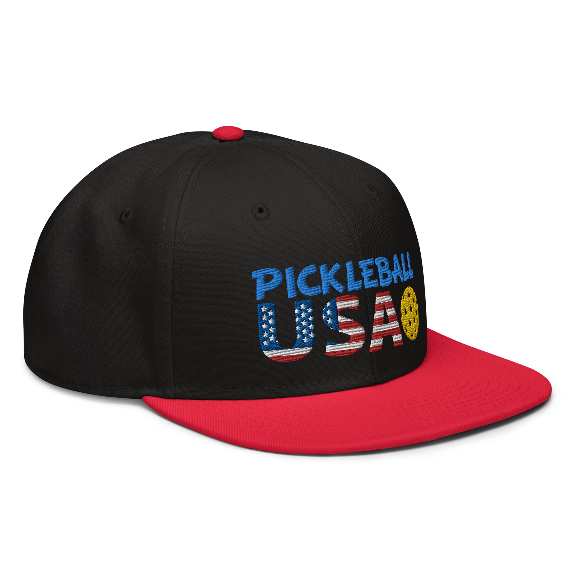 Snapback Hat - "Pickleball USA" + ball - DocDink.com