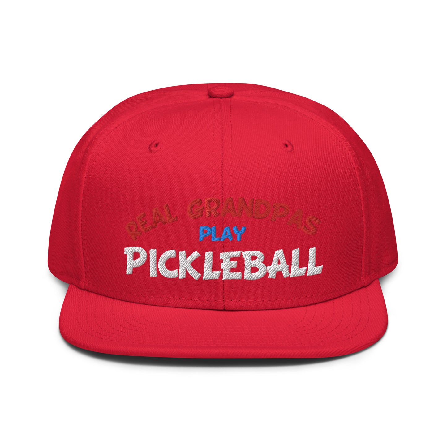 Snapback Hat - "REAL Grandpas Play Pickleball" - DocDink.com