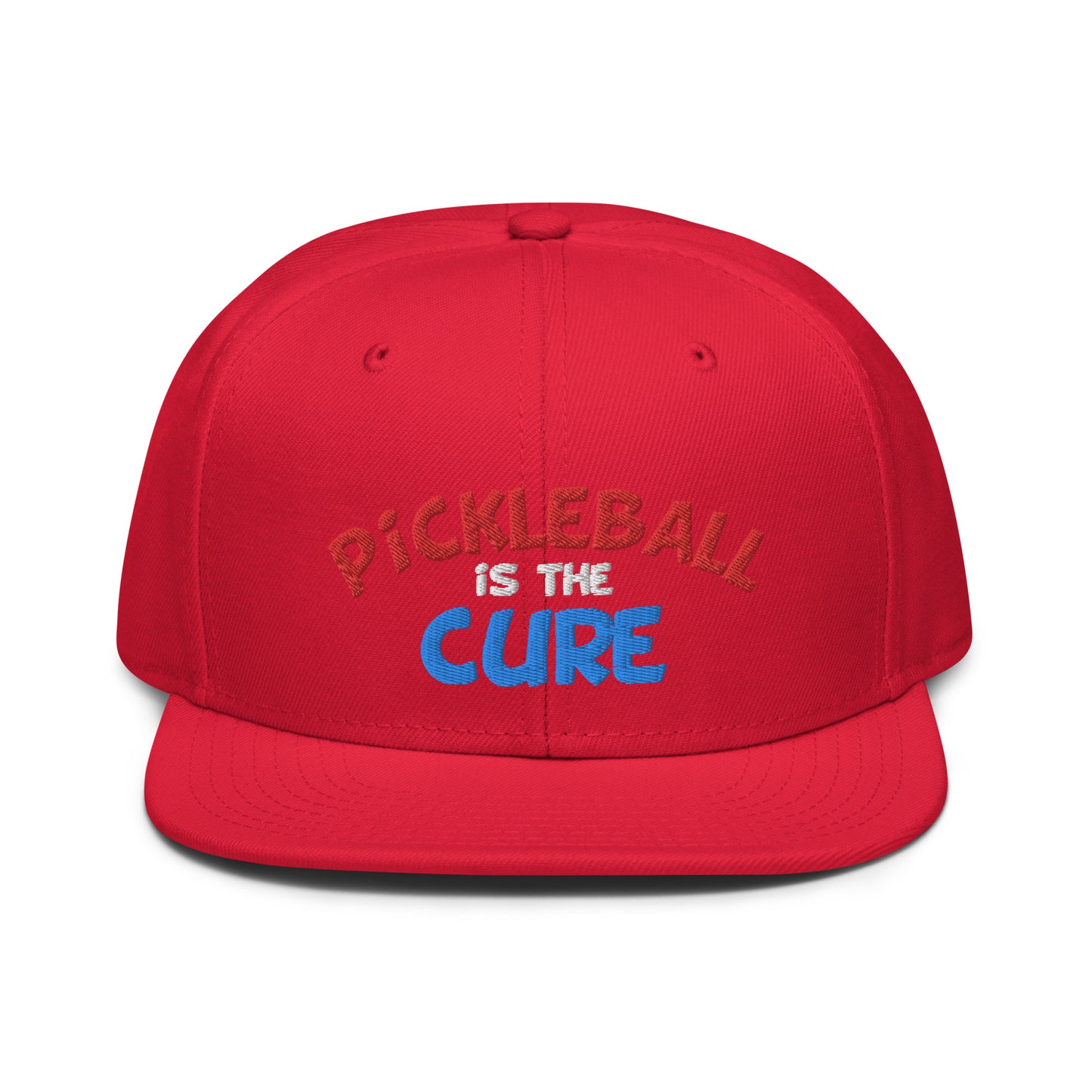 Snapback Hat - "Pickleball is the Cure" - DocDink.com