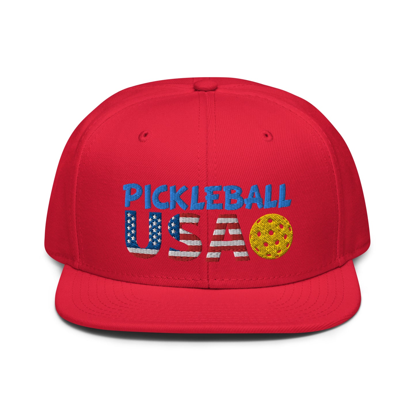 Snapback Hat - "Pickleball USA" + ball - DocDink.com