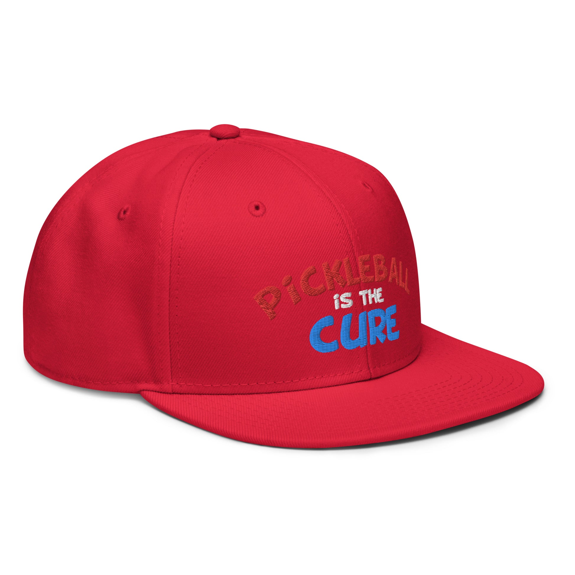 Snapback Hat - "Pickleball is the Cure" - DocDink.com