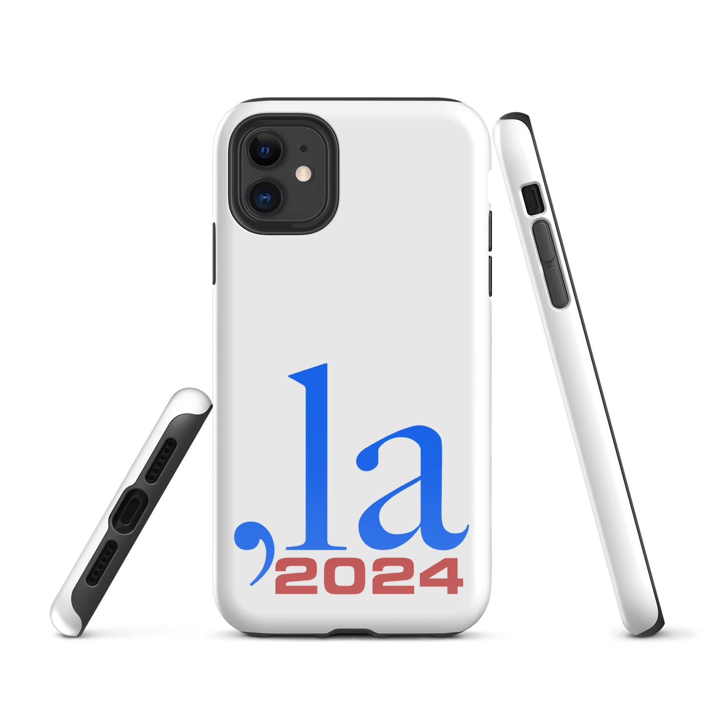 "Comma-la" 2024 iPhone® Case - white