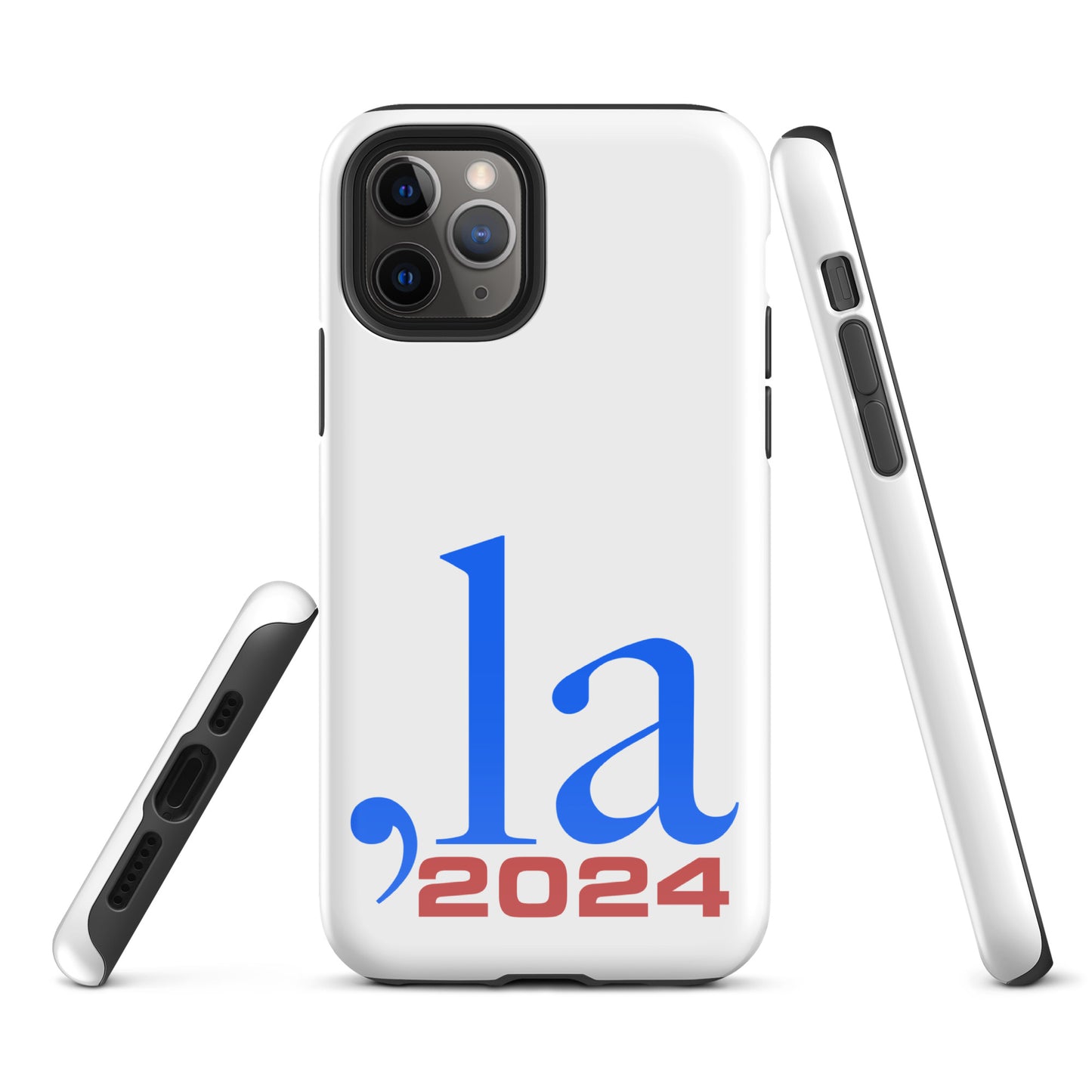 "Comma-la" 2024 iPhone® Case - white