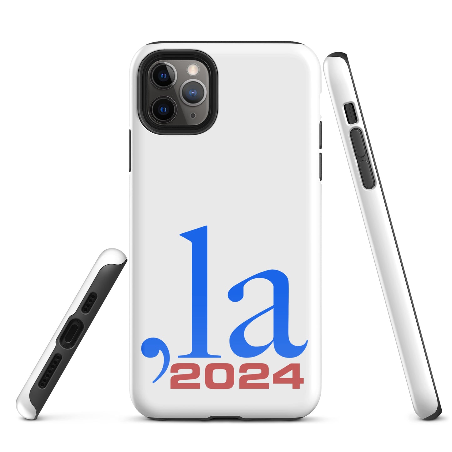 "Comma-la" 2024 iPhone® Case - white