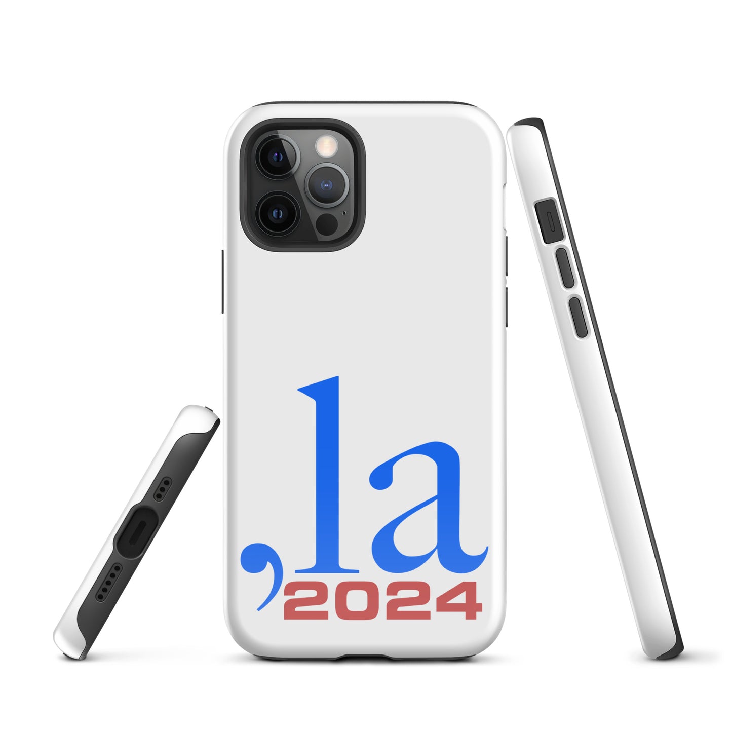 "Comma-la" 2024 iPhone® Case - white