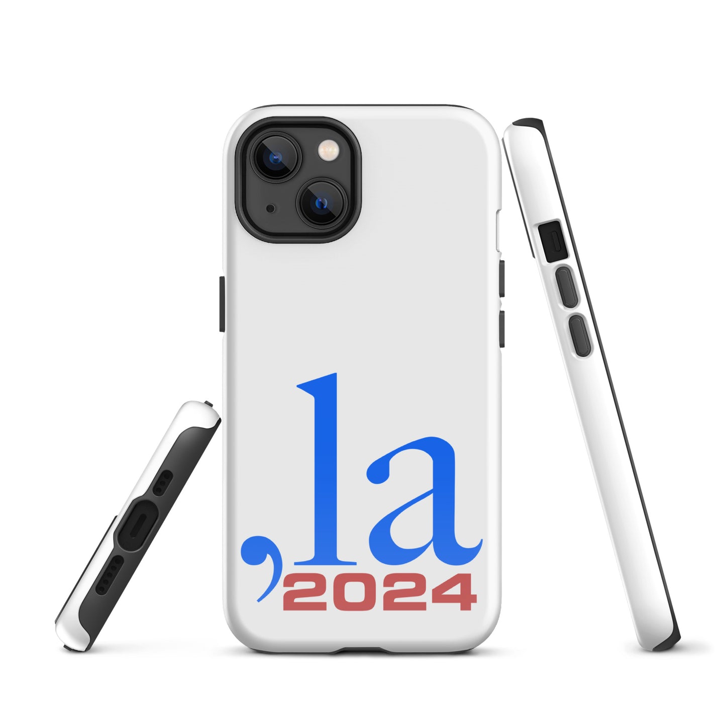 "Comma-la" 2024 iPhone® Case - white