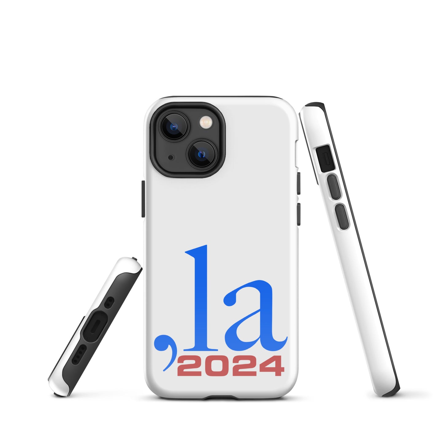 "Comma-la" 2024 iPhone® Case - white