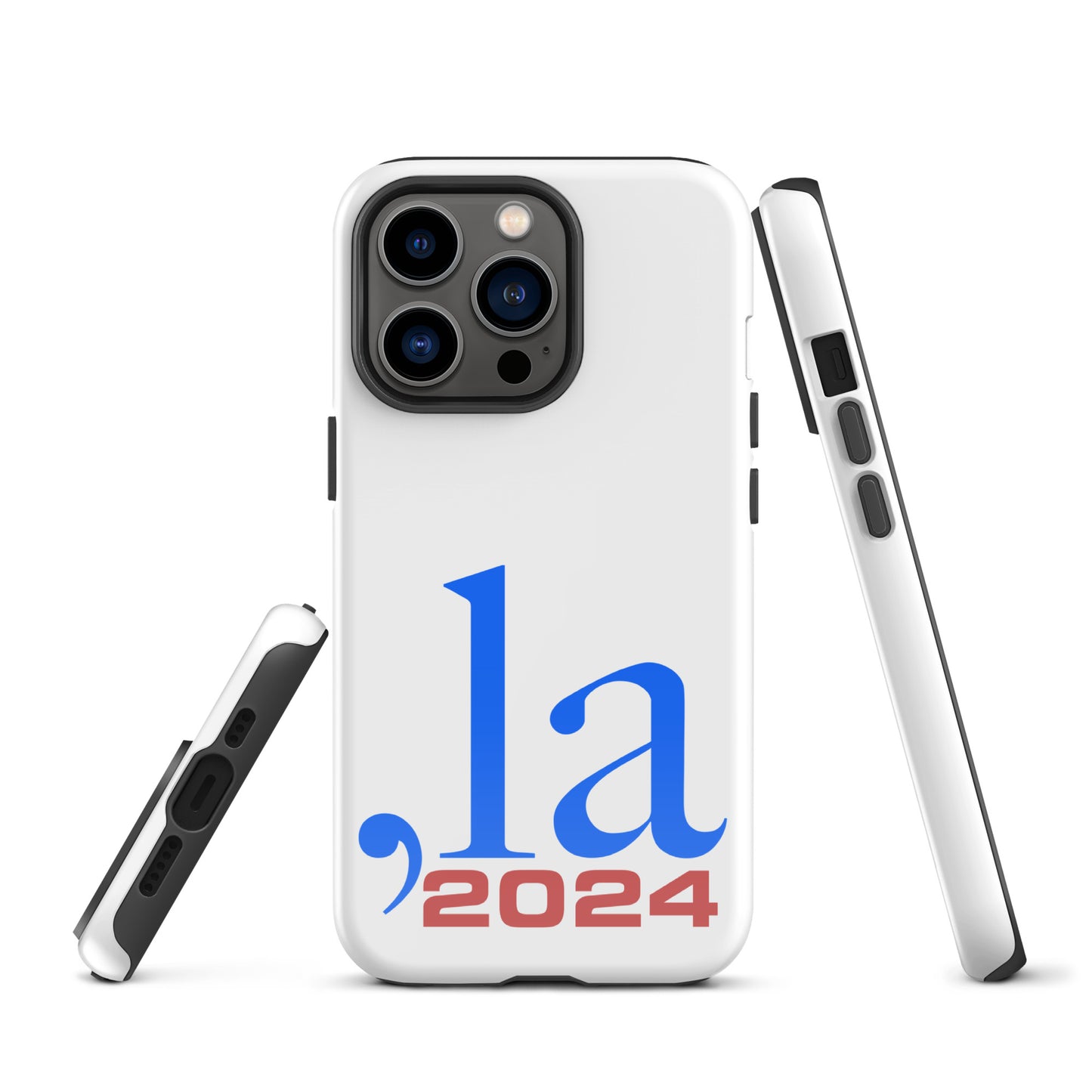 "Comma-la" 2024 iPhone® Case - white