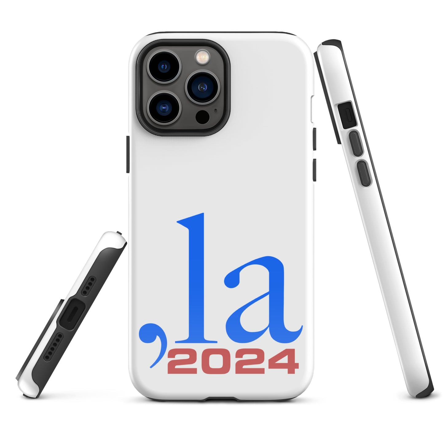 "Comma-la" 2024 iPhone® Case - white