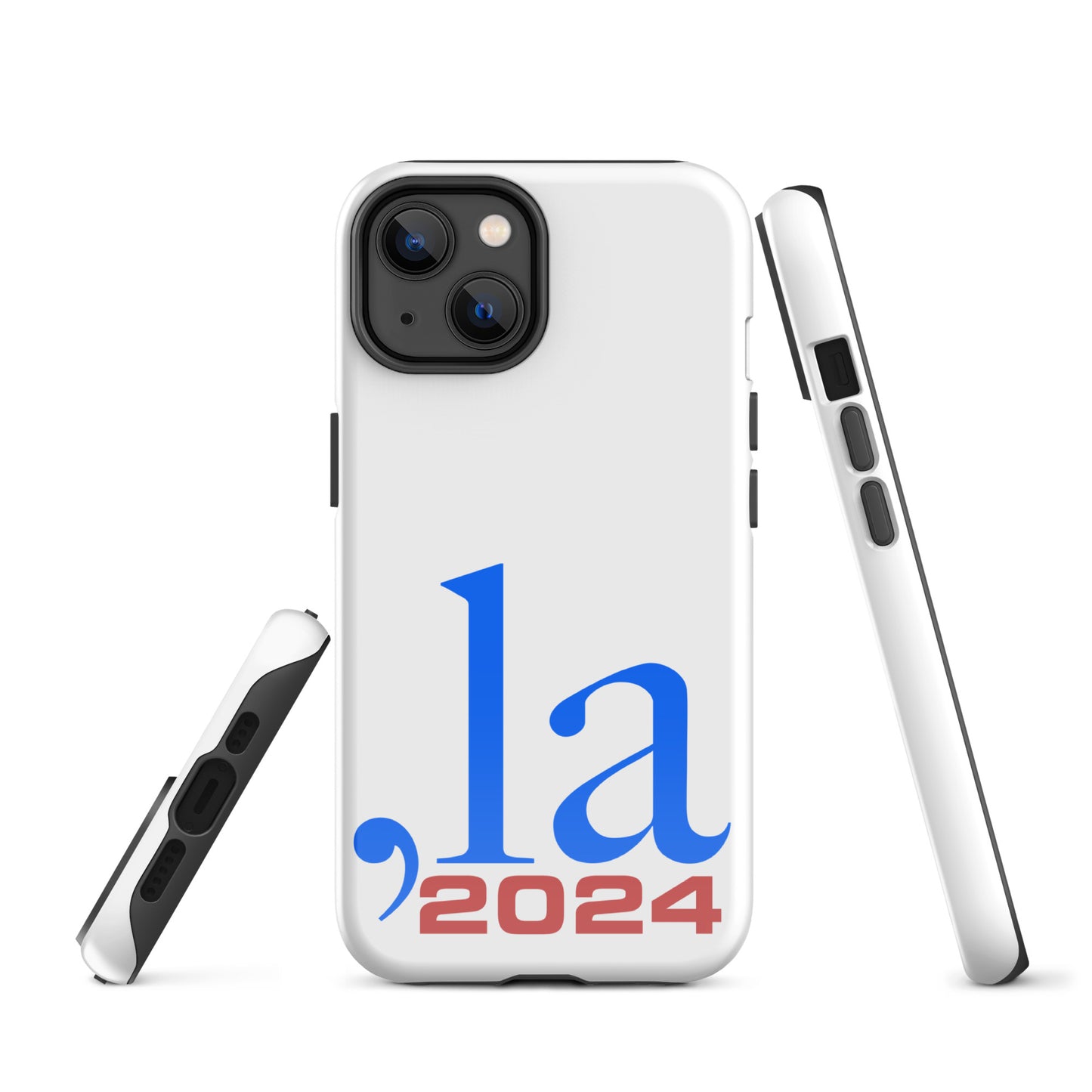 "Comma-la" 2024 iPhone® Case - white