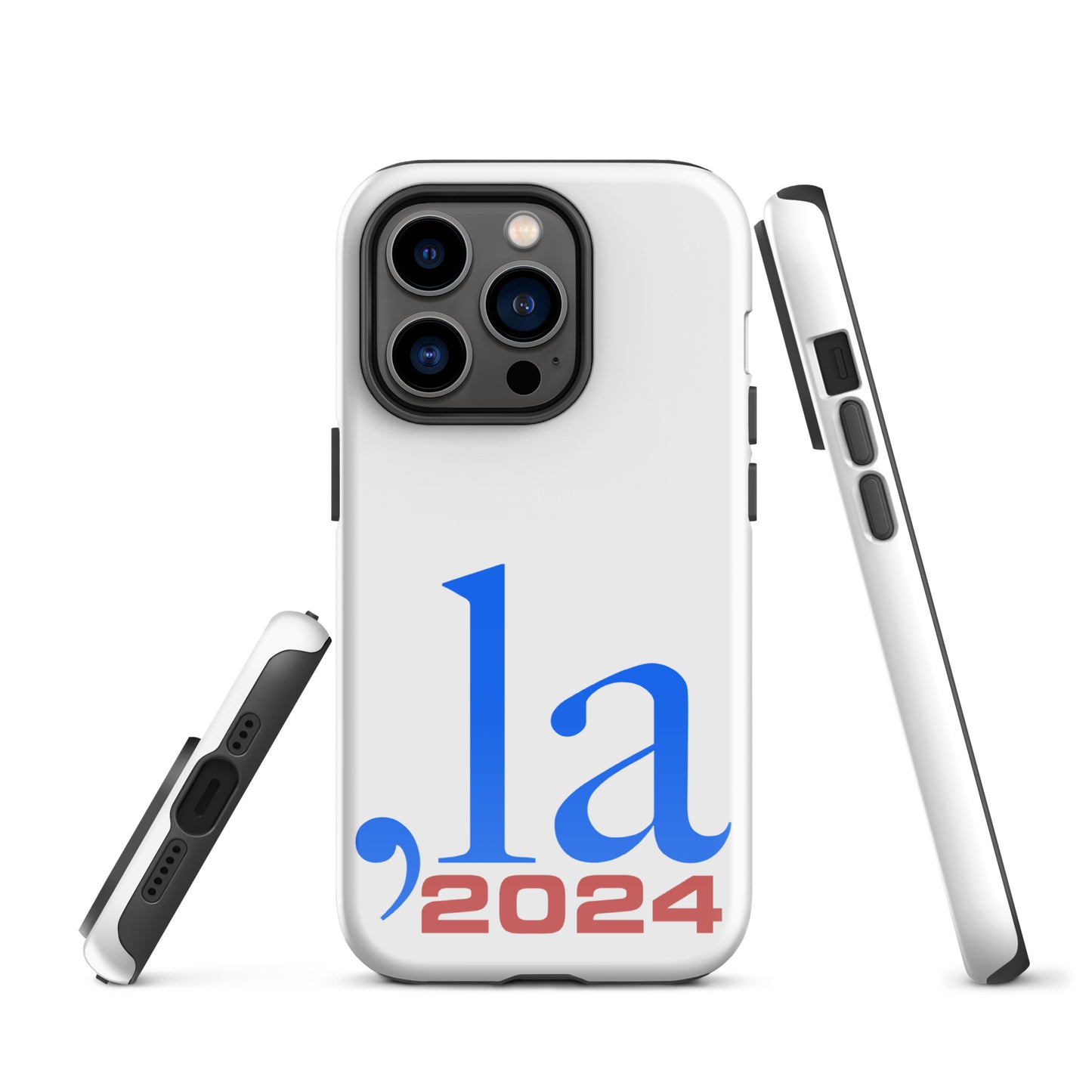 "Comma-la" 2024 iPhone® Case - white