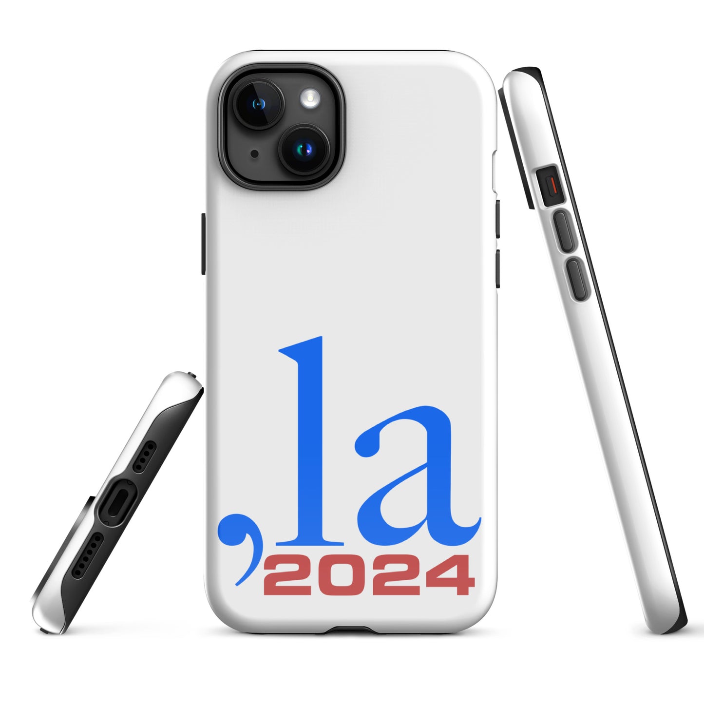 "Comma-la" 2024 iPhone® Case - white