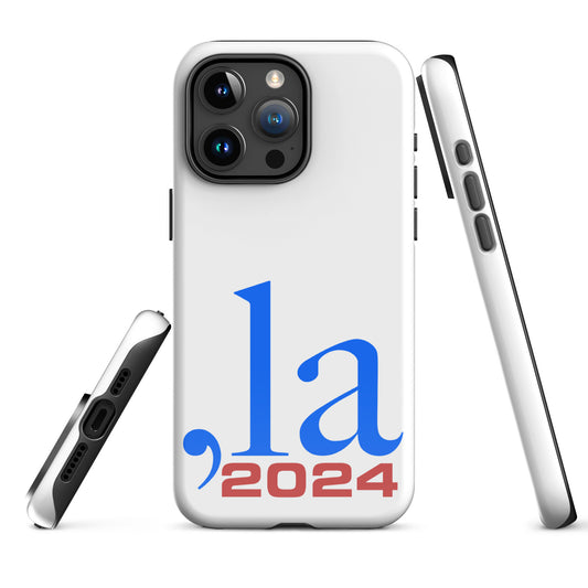 "Comma-la" 2024 iPhone® Case - white