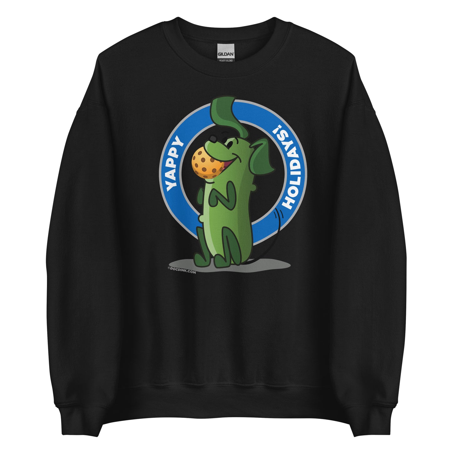 Pickleball Sweatshirt - Pickles "Yappy Holidays" - DocDink.com