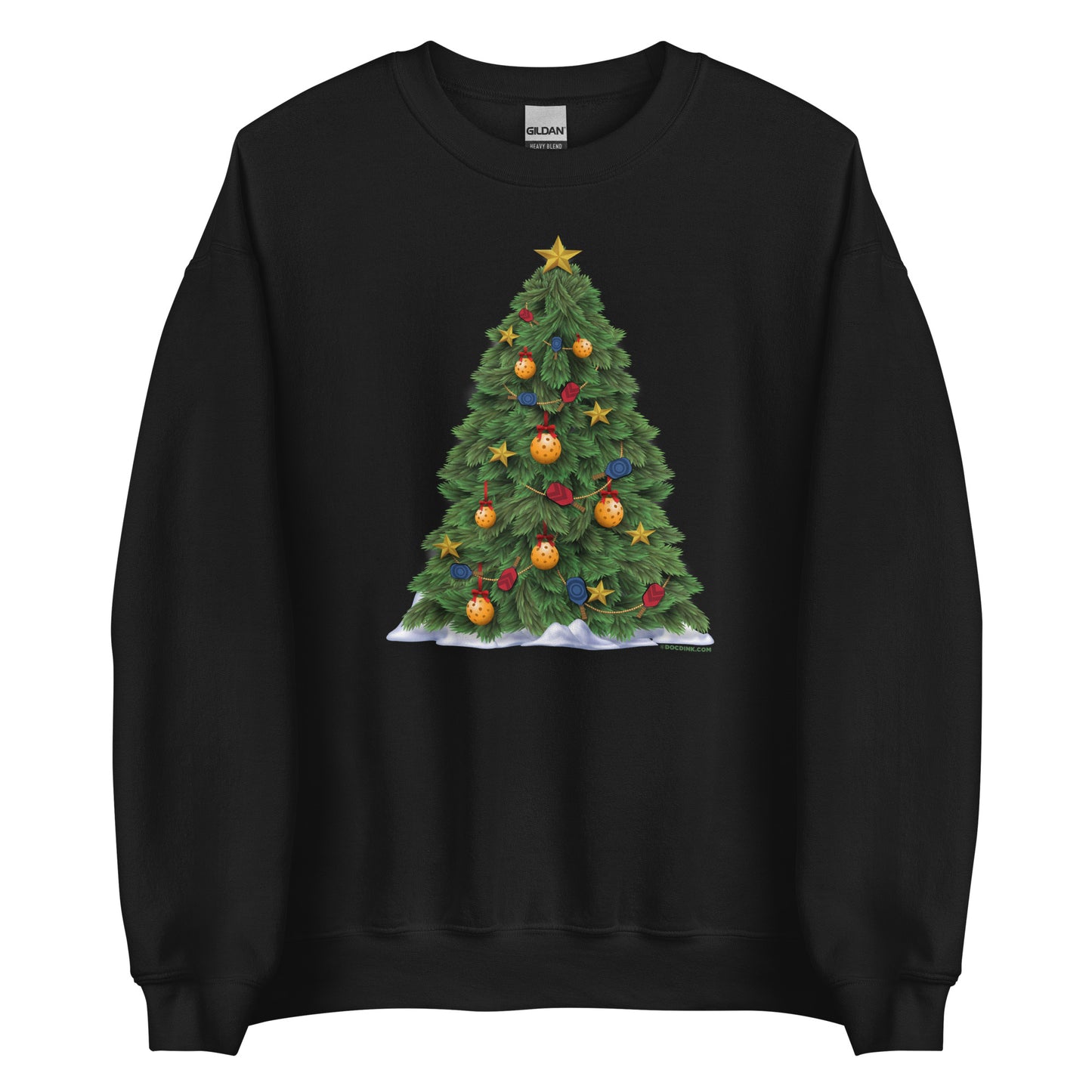 Pickleball Sweatshirt - Pickleball Christmas Tree - DocDink.com