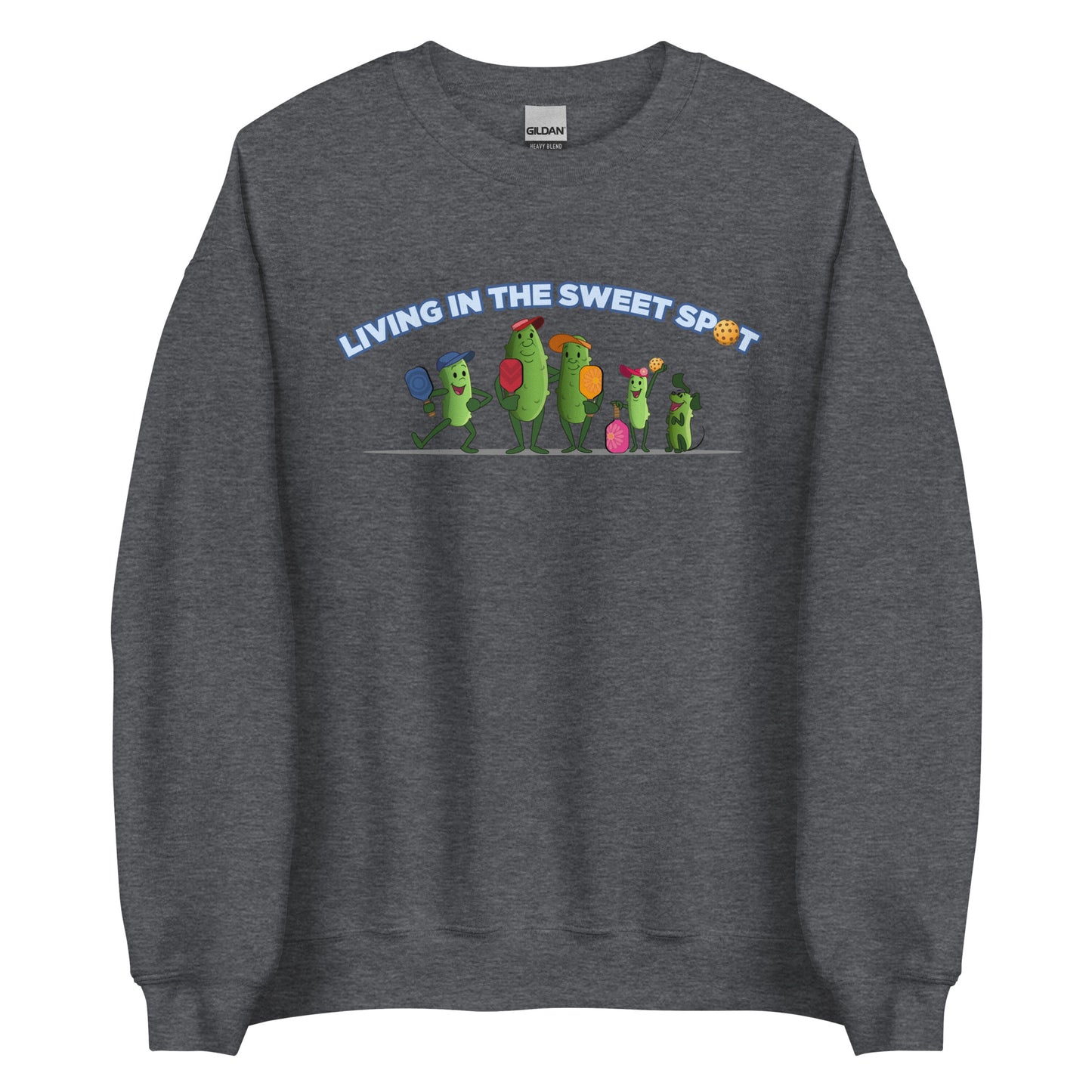 Pickleball Sweatshirt - "Living in the Sweet Spot" Pickleball Family - DocDink.com