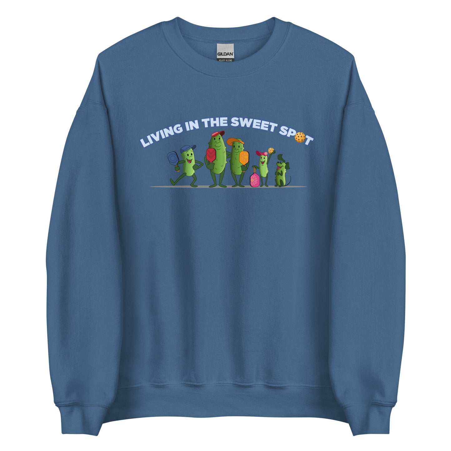 Pickleball Sweatshirt - "Living in the Sweet Spot" Pickleball Family - DocDink.com