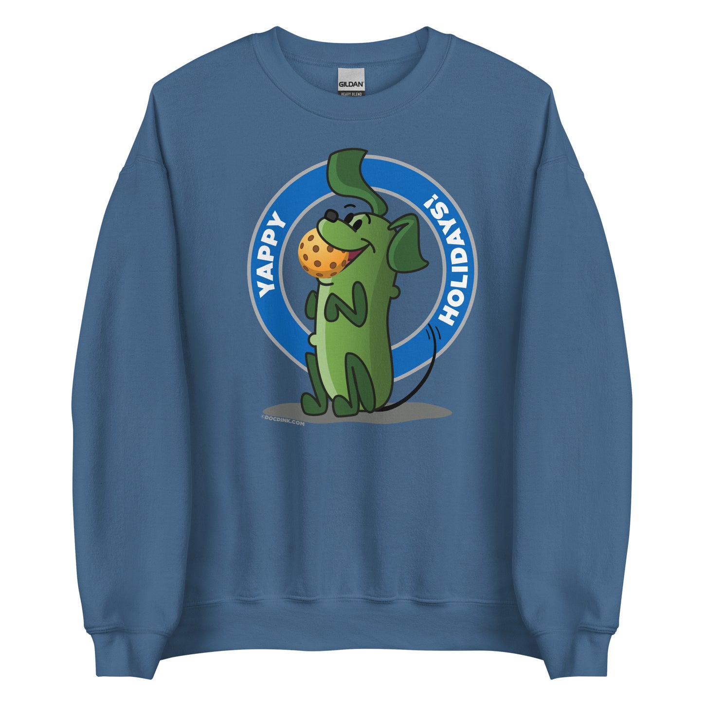 Pickleball Sweatshirt - Pickles "Yappy Holidays" - DocDink.com