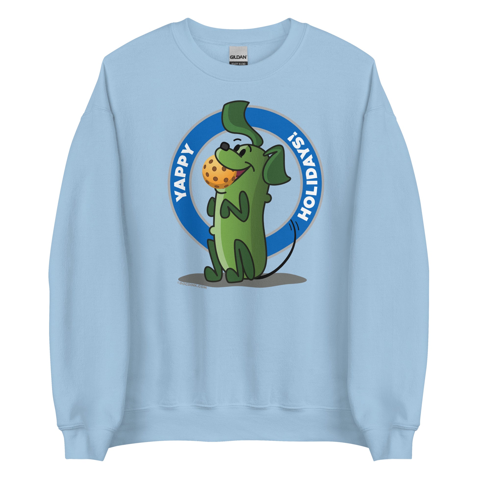 Pickleball Sweatshirt - Pickles "Yappy Holidays" - DocDink.com