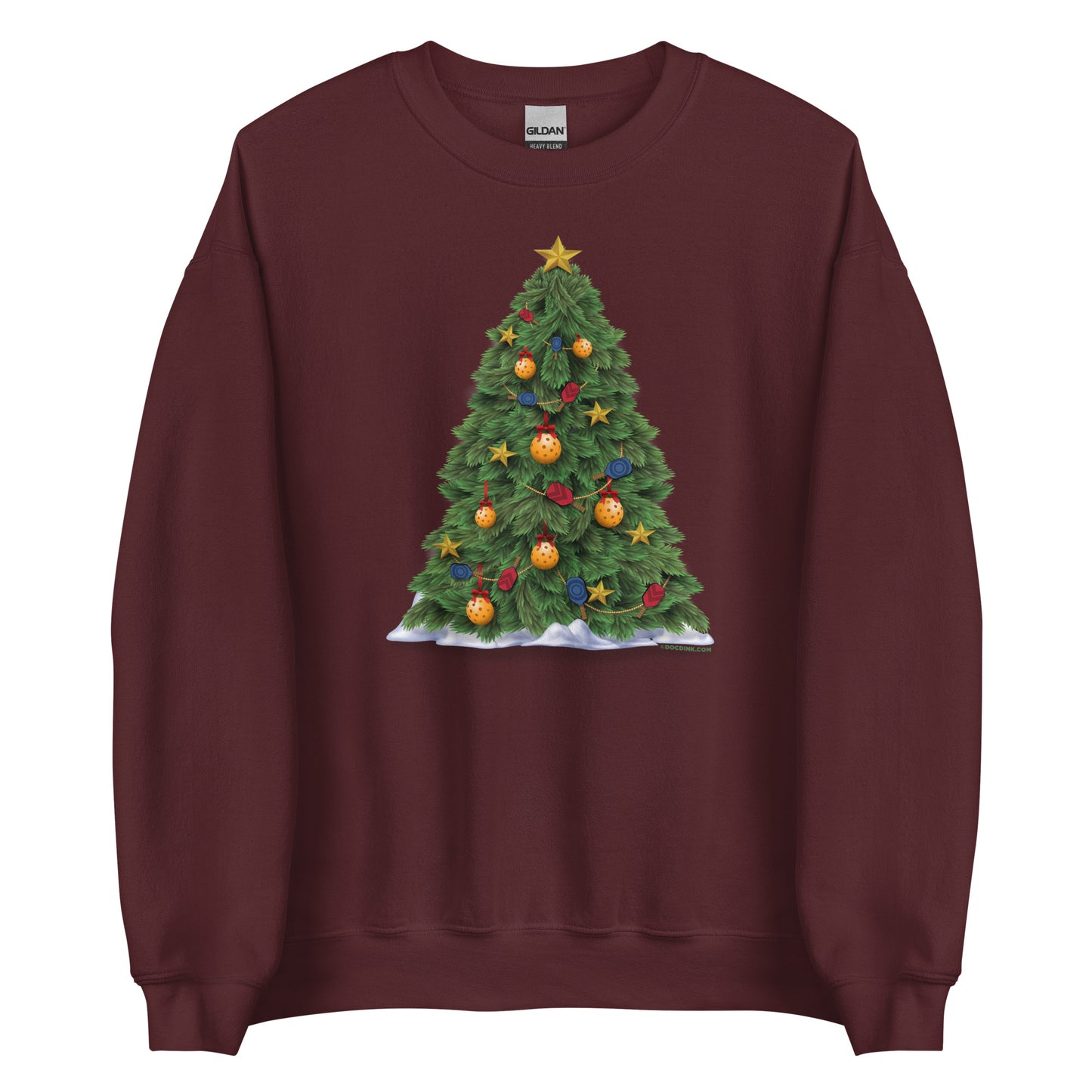 Pickleball Sweatshirt - Pickleball Christmas Tree - DocDink.com