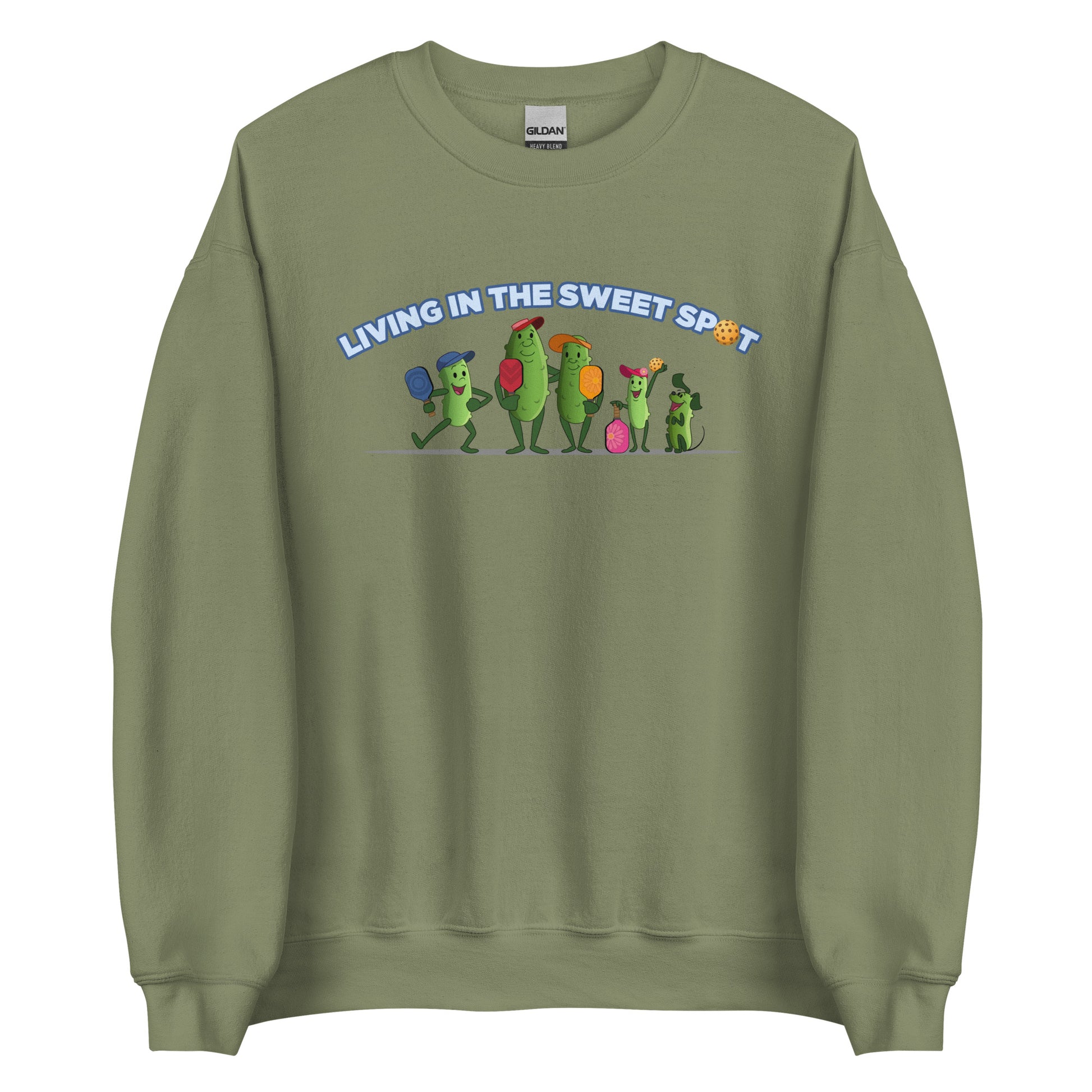 Pickleball Sweatshirt - "Living in the Sweet Spot" Pickleball Family - DocDink.com