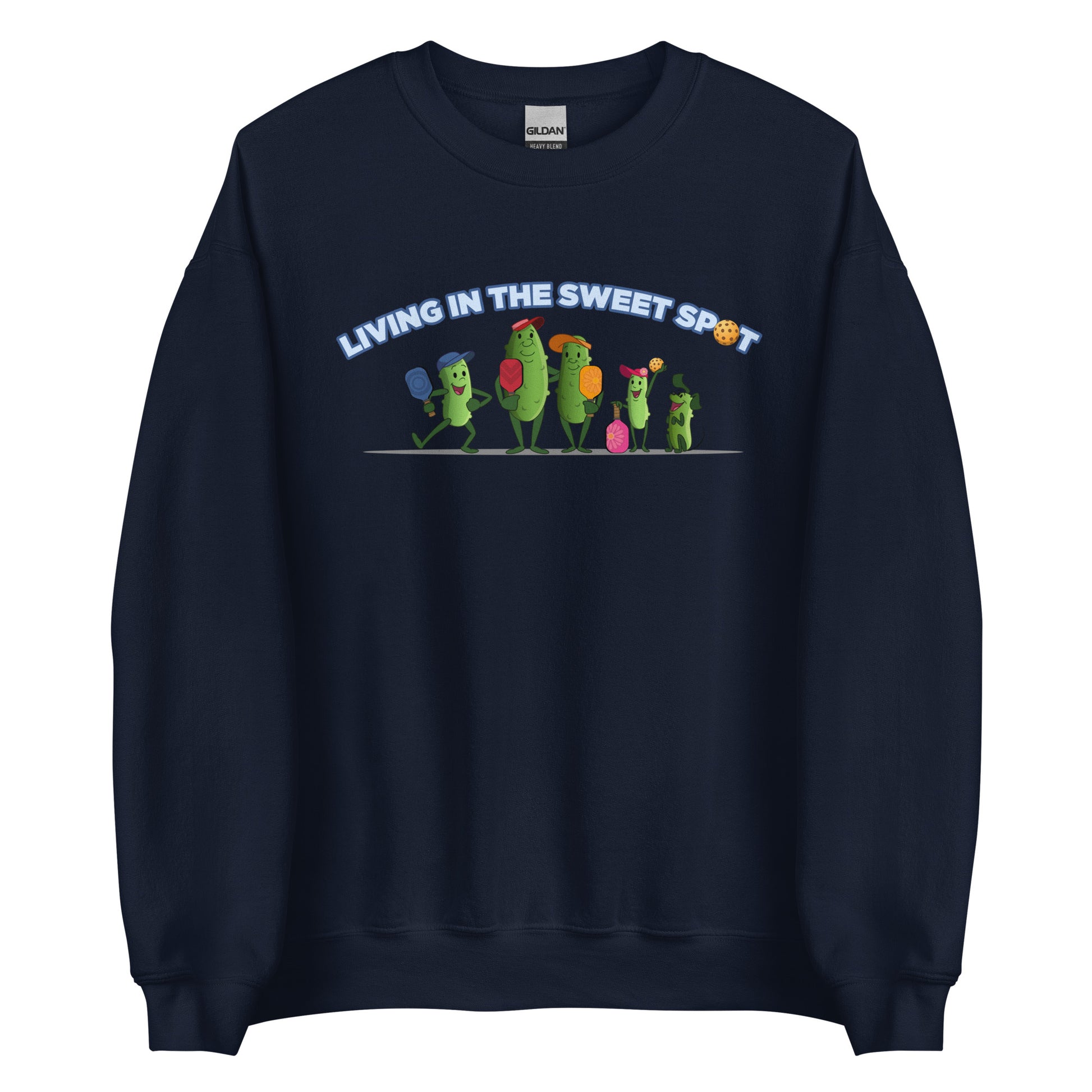 Pickleball Sweatshirt - "Living in the Sweet Spot" Pickleball Family - DocDink.com