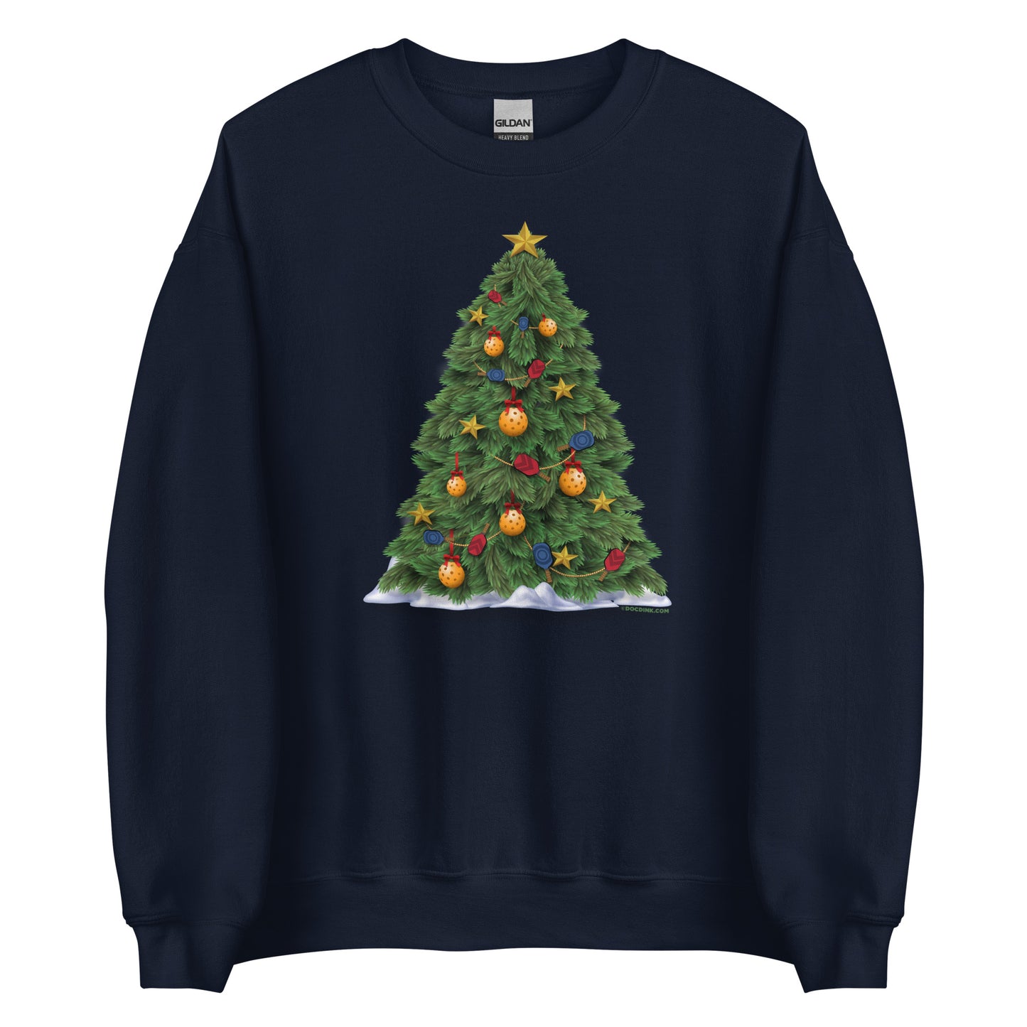 Pickleball Sweatshirt - Pickleball Christmas Tree - DocDink.com