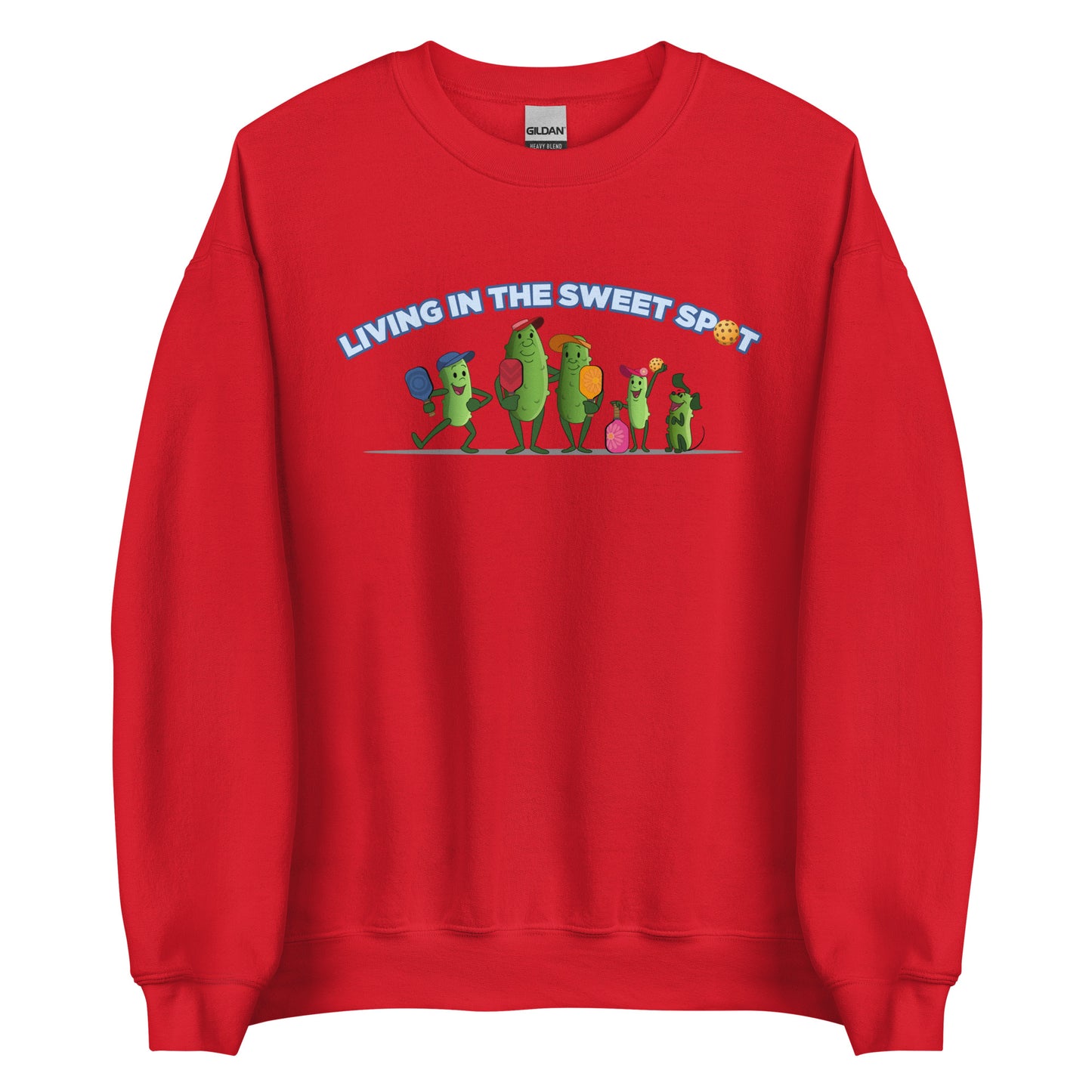 Pickleball Sweatshirt - "Living in the Sweet Spot" Pickleball Family - DocDink.com