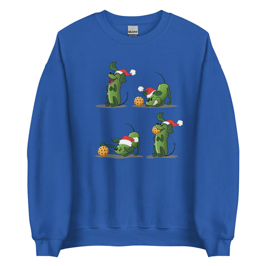 Pickleball Sweatshirt - Pickles wants to Play! - Christmas sq. - DocDink.com