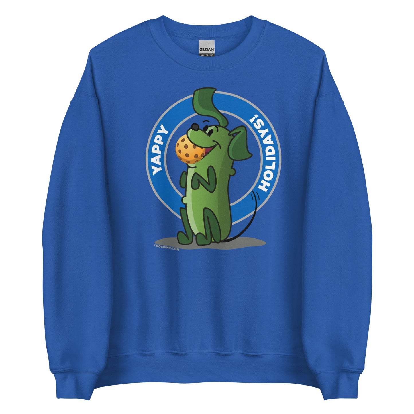 Pickleball Sweatshirt - Pickles "Yappy Holidays" - DocDink.com