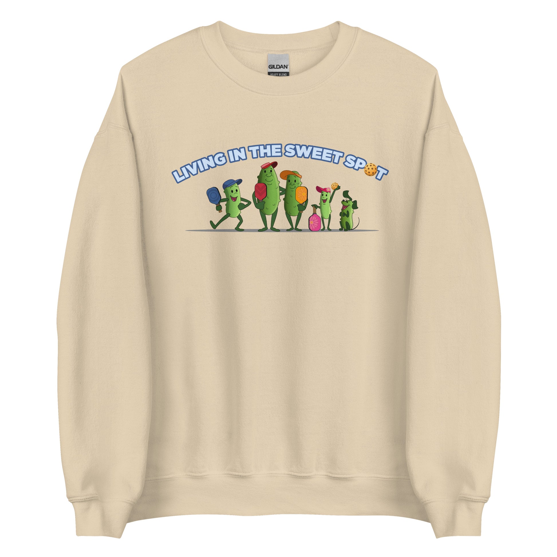 Pickleball Sweatshirt - "Living in the Sweet Spot" Pickleball Family - DocDink.com