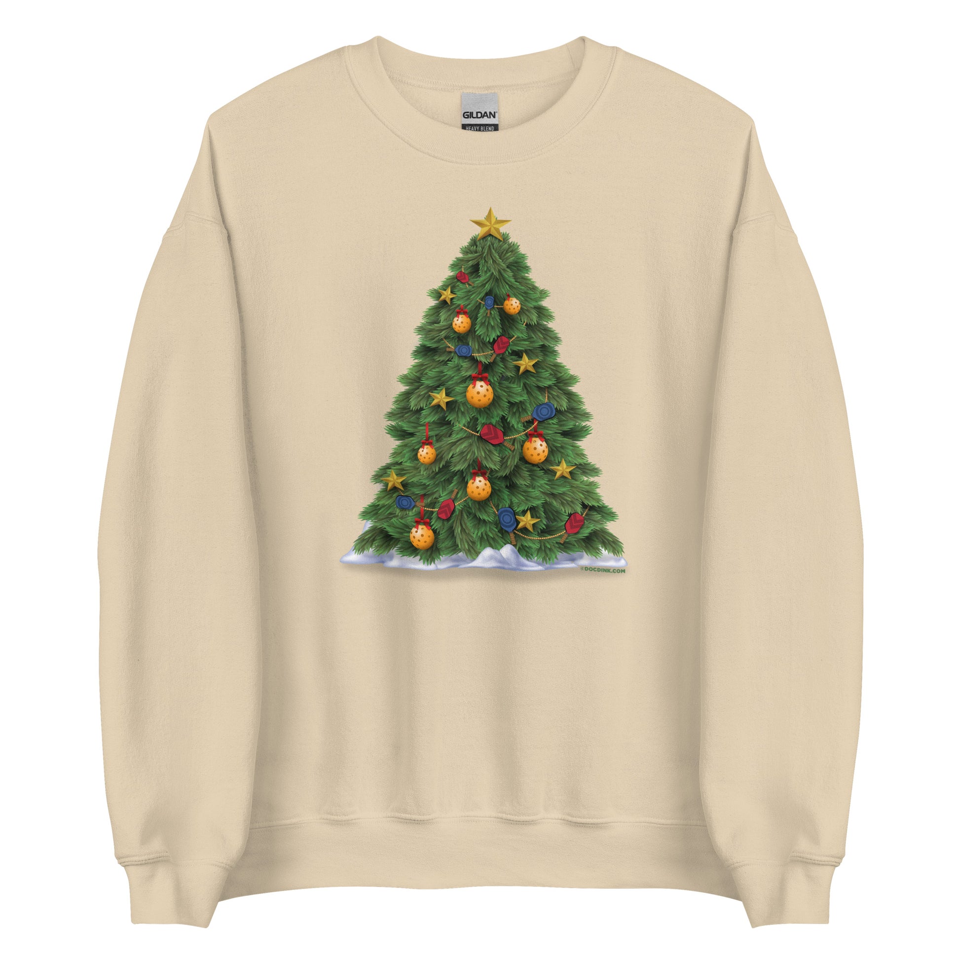 Pickleball Sweatshirt - Pickleball Christmas Tree - DocDink.com