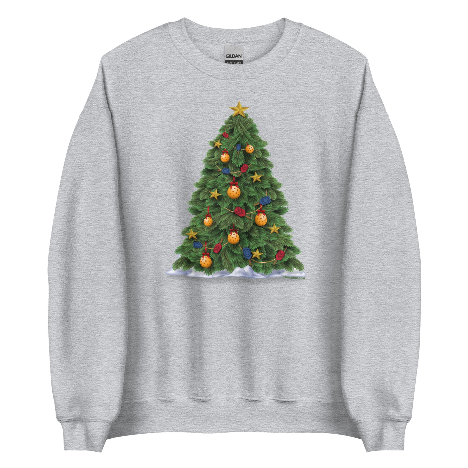 Pickleball Sweatshirt - Pickleball Christmas Tree - DocDink.com