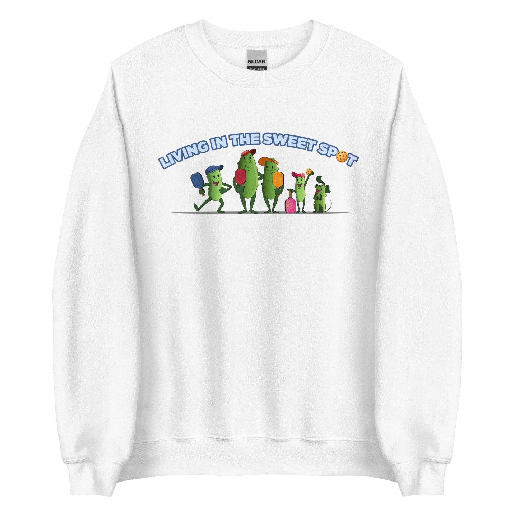 Pickleball Sweatshirt - "Living in the Sweet Spot" Pickleball Family - DocDink.com