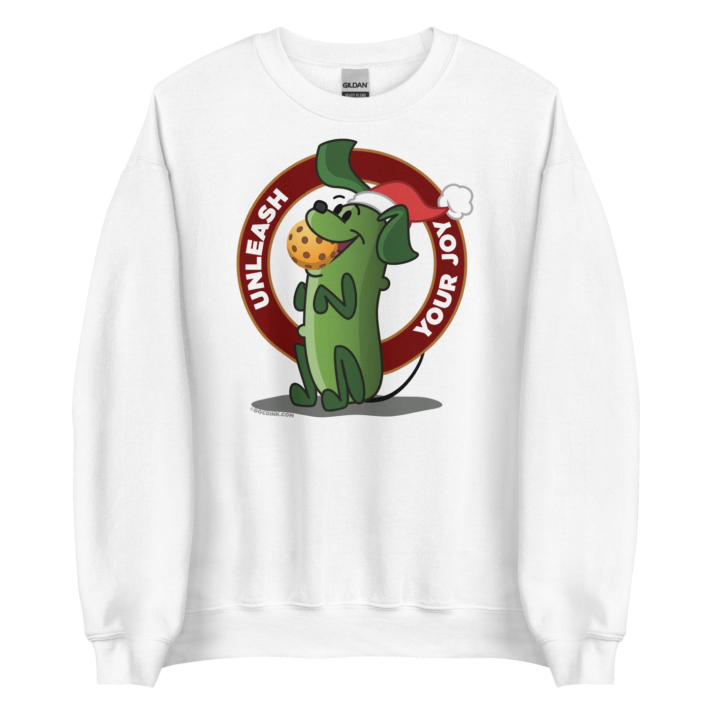 Pickleball Sweatshirt - Pickles "Unleash your Joy" - Christmas - DocDink.com