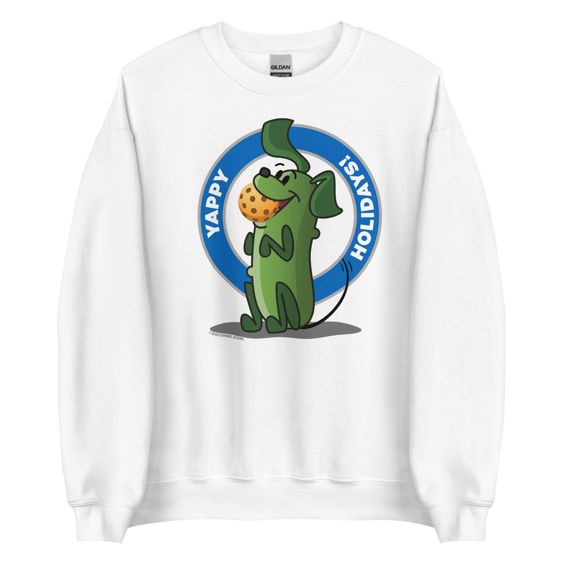 Pickleball Sweatshirt - Pickles "Yappy Holidays" - DocDink.com