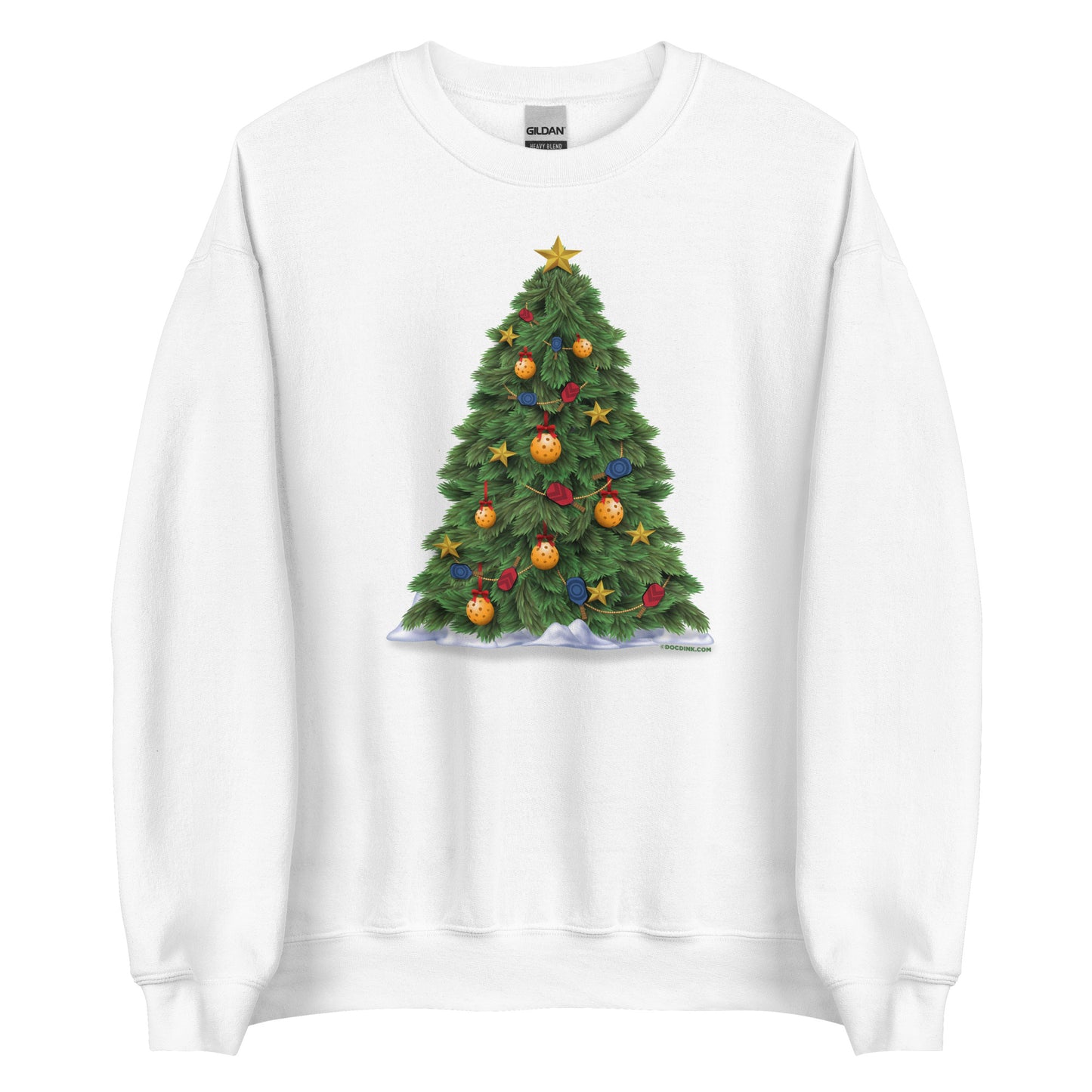 Pickleball Sweatshirt - Pickleball Christmas Tree - DocDink.com