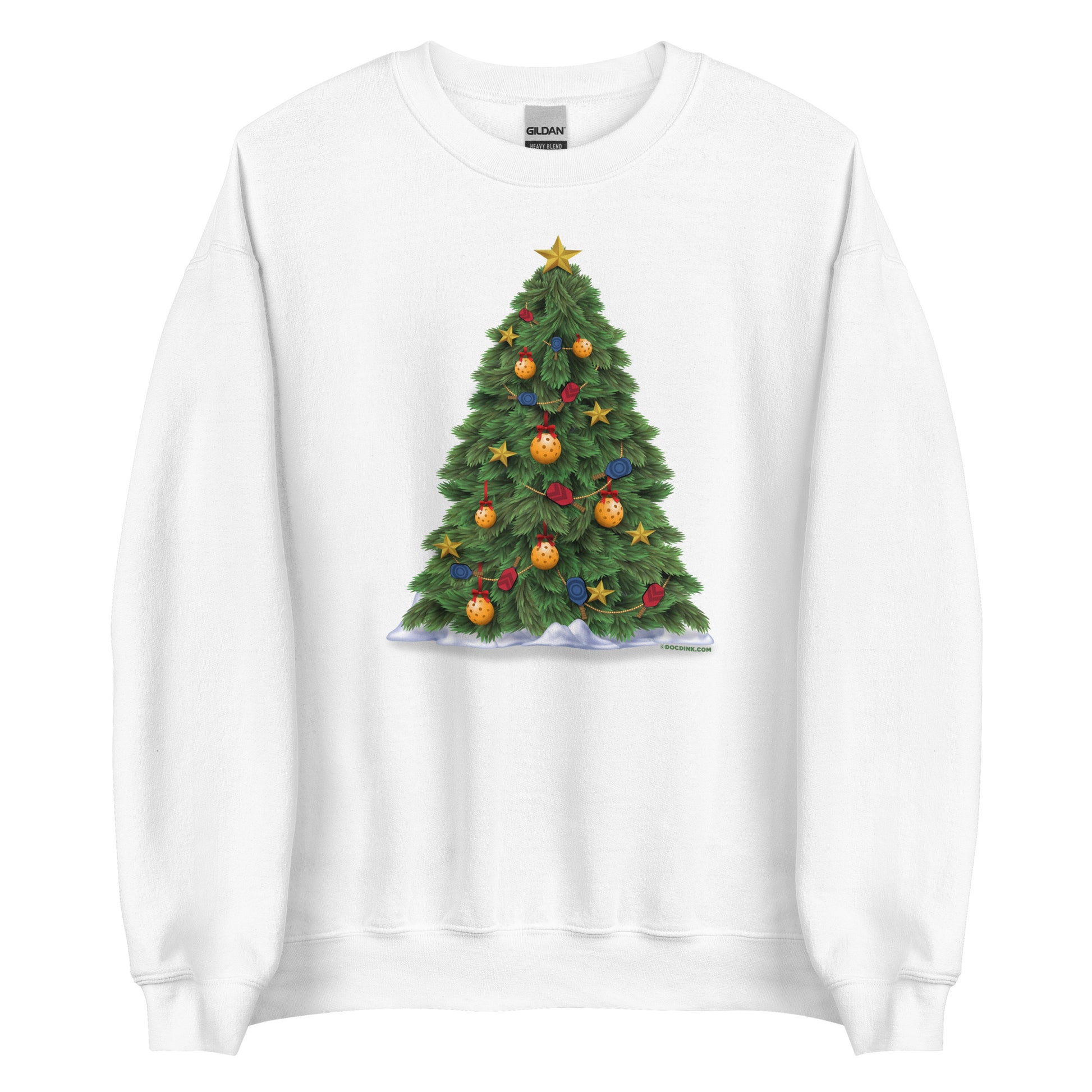 Pickleball Sweatshirt - Pickleball Christmas Tree - DocDink.com