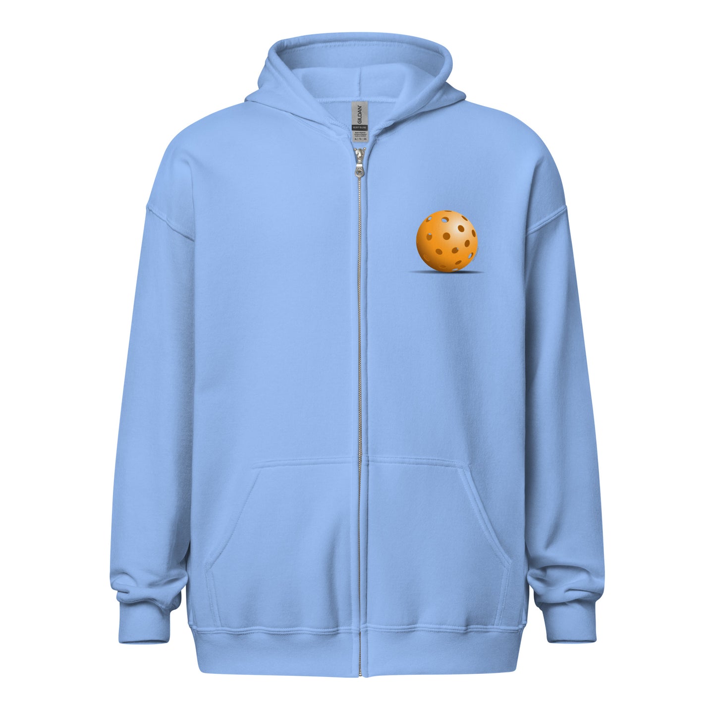 Heavy Zip Hoodie - Resting Pickleball (back) + Pickleball (pocket) - DocDink.com