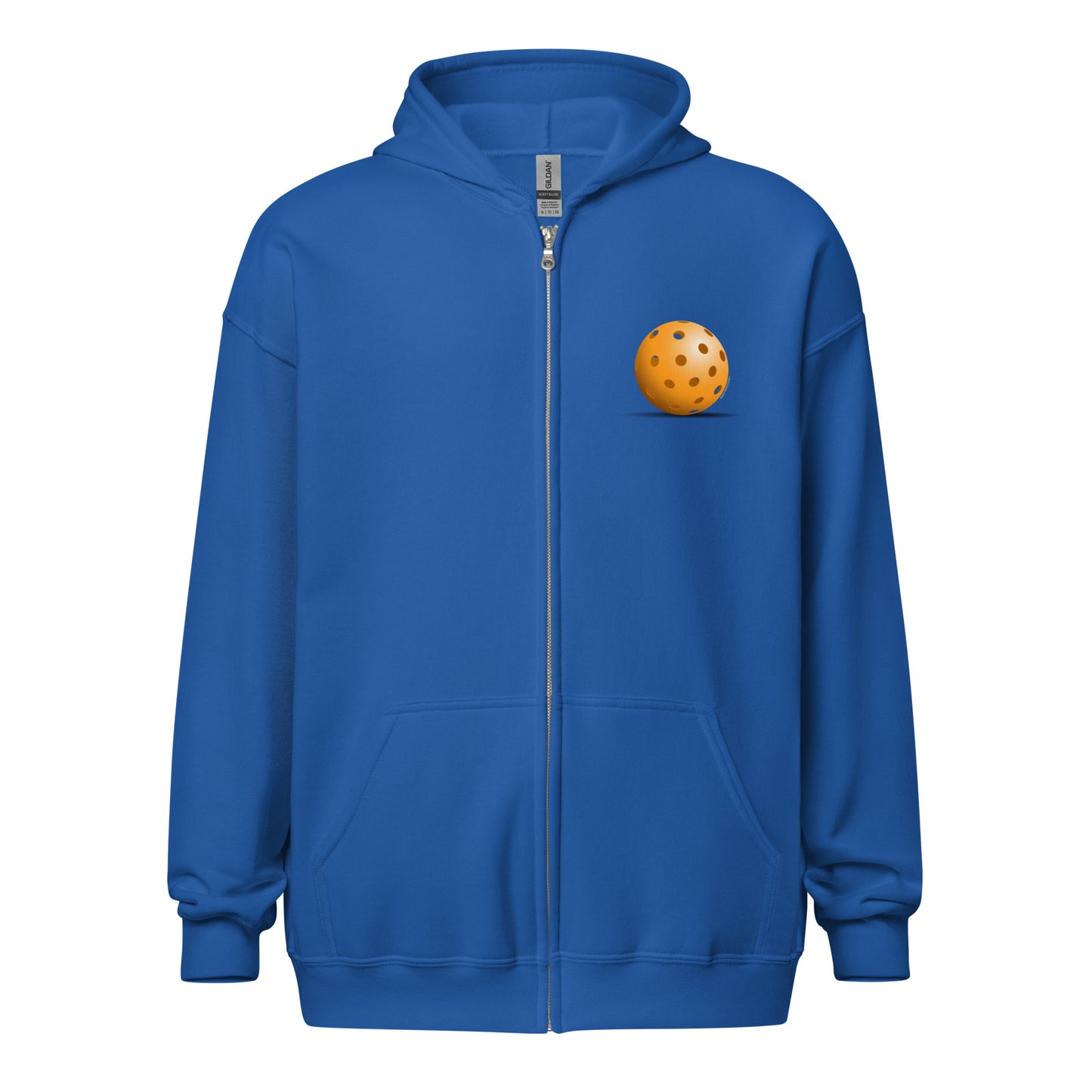 Heavy Zip Hoodie - Resting Pickleball (back) + Pickleball (pocket) - DocDink.com