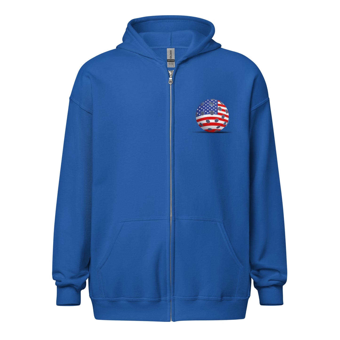 Heavy Zip Hoodie - Resting Pickleball USA - "Born to Win" (back) + USA Pickleball (pocket) - DocDink.com