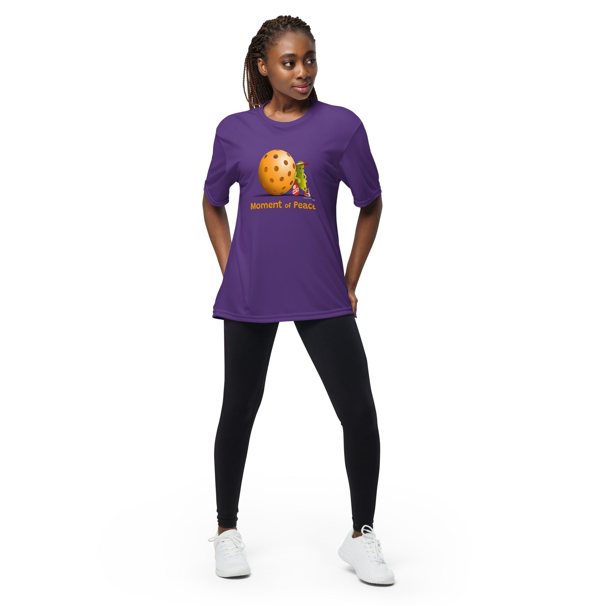 Performance Pickleball T-Shirt - Resting Pickleball - "Moment of Peace" - DocDink.com